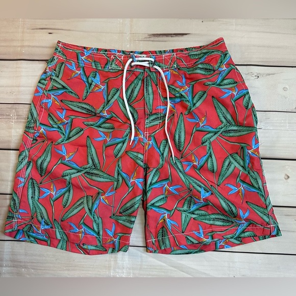 Trunks Surf & Swim Men's Tropical Shorts Bird of Paradise size Large - Picture 1 of 8